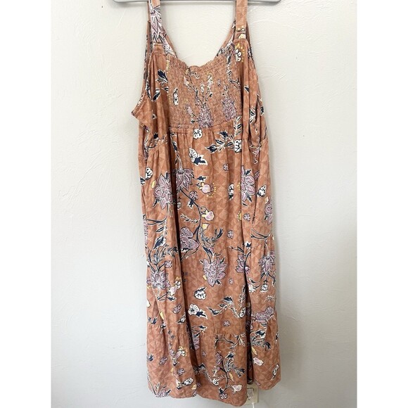 Sonoma Linen Floral Tiered Maxi Midi Dress 3X Flowy Gorgeous Pocket Cottage - Picture 10 of 10